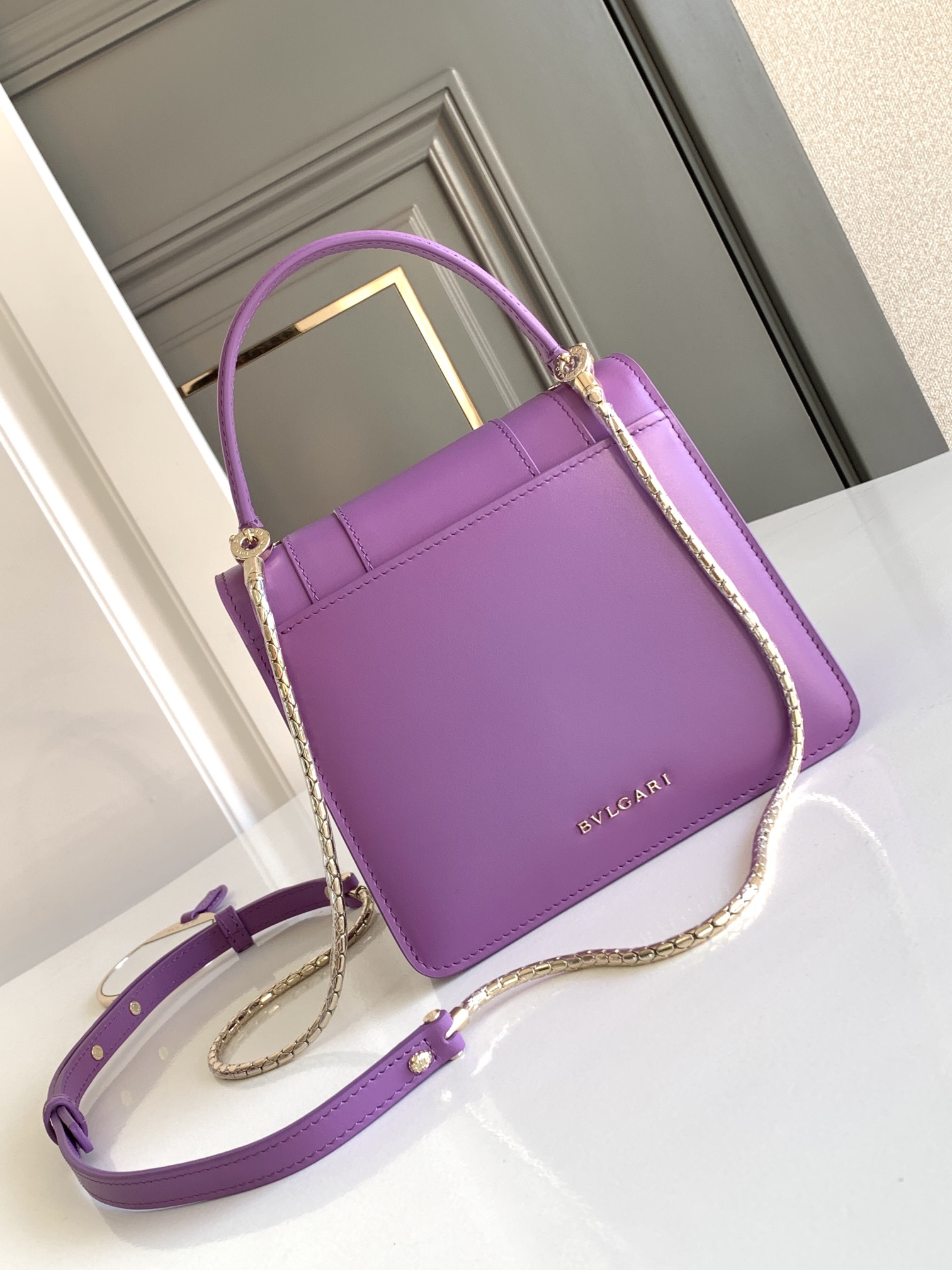 Bvlgari Serpenti Forever Mini Top Handle Purple